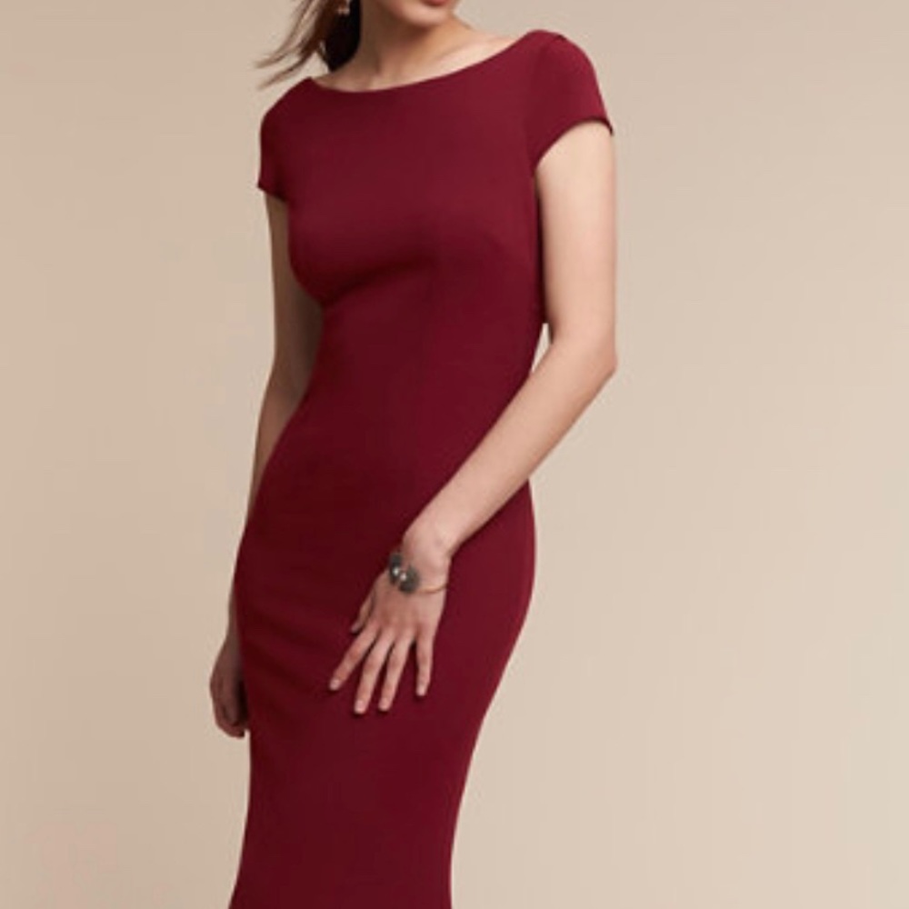BHLDN burgundy dress